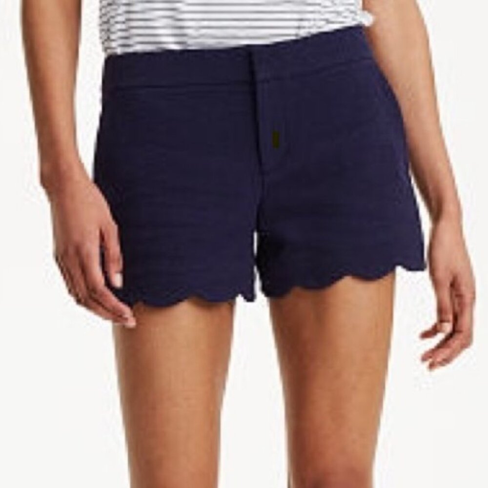 Club Monaco Navy Textured Amber Shorts